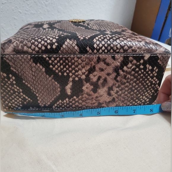 Tory Burch Britten Snake Embossed Mini Satchel - Picture 9 of 11